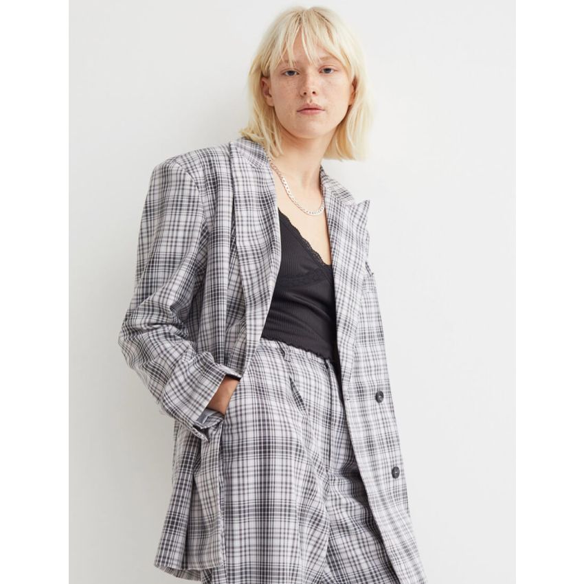 Linen Check Blazer